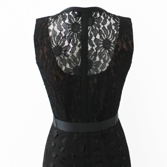 NEW Byron Lars Beauty Mark Gisella Lace & Button Classic Black Sheath Dress, 0P - Picture 11 of 14